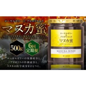 ふるさと納税 【6回定期便】 ローヤルゼリー ＆ プロポリス入り マヌカ蜜 500g （合計3kg） ／ 杉養蜂園 蜂蜜 はちみつ ハチミツ アミノ酸 ビタ.. 熊本県熊本市
