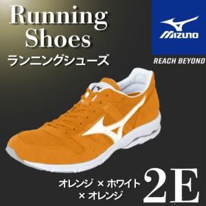 ふるさと納税 AO83　ミズノ ランニングシューズ【オレンジ×ホワイト×オレンジ 2E】【 ジョギング ランニング マラソン シューズ スニ.. 兵庫県宍粟市