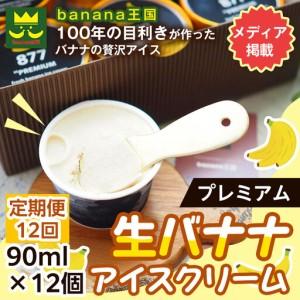 ふるさと納税 【定期便12ヶ月】【果実のままの甘み】プレミアム生バナナアイスクリーム 12個セット｜冷凍スイーツ 濃厚 なめらか ひんやり デ.. 愛知県名古屋市
