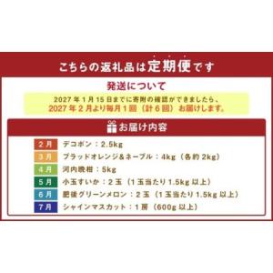 ふるさと納税 熊本産 フルーツ 6か月定期便 ...の詳細画像1