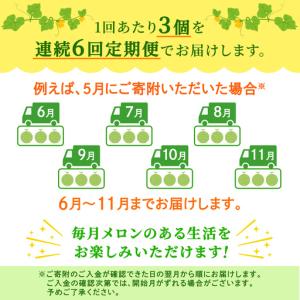 ふるさと納税 【定期便】 アールスメロン 3玉...の詳細画像4