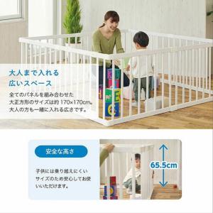 ふるさと納税 木製ベビーサークル 扉付(ホワイ...の詳細画像3