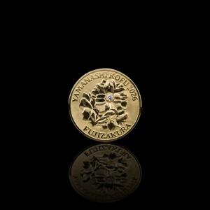ふるさと納税 K18YGダイヤモンドメダル・富...の詳細画像1