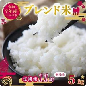 ふるさと納税 【定期便11か月】無洗米 ブレンド米 5kg 令和7年度産 無洗米 秋田県にかほ市