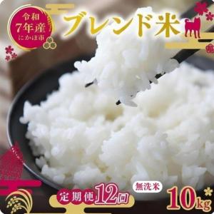 ふるさと納税 【定期便12か月】無洗米 ブレンド米 10kg 令和7年度産 無洗米 秋田県にかほ市