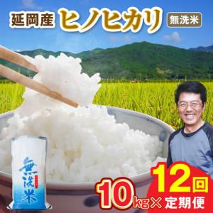 ふるさと納税 延岡産ヒノヒカリ（無洗米）10kg 12ヶ月定期便 N0218-YK008 宮崎県延岡市