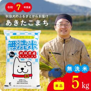 ふるさと納税 《令和7年産》無洗米 あきたこまち 5kg 無洗【真正ファーム】 秋田県大館市