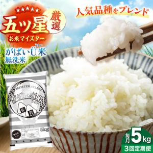 ふるさと納税 【全3回定期便】がばいU米（うまい）無洗米 5kg 【大塚米穀店】[HBL155] 佐賀県江北町
