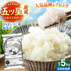 ふるさと納税 【全6回定期便】がばいU米（うまい）無洗米 5kg 【大塚米穀店】[HBL156] 佐賀県江北町