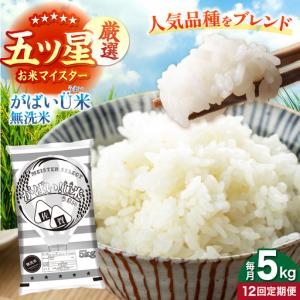 ふるさと納税 【全12回定期便】がばいU米（うまい）無洗米 5kg 【大塚米穀店】[HBL157] 佐賀県江北町