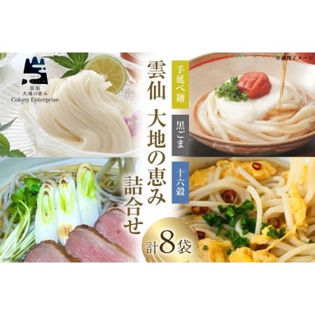 ふるさと納税 【思いやり型返礼品】雲仙大地の恵み詰合せ （素麺・うどん3種類） [コロニーエンタープ...