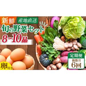 ふるさと納税 【6回偶数月コース】”雲仙のめぐみ”旬の野菜セット定期便（Ｓ）【太陽卵6個付き】 8〜10品目セット [ 長崎県農産品流通合同会社 .. 長崎県雲仙市｜furunavi