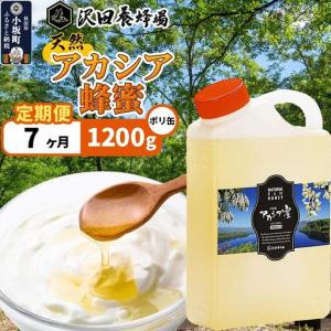 ふるさと納税 《定期便7ヶ月》はちみつ 天然十和田 アカシア蜂蜜 1200g ポリ缶 秋田県小坂町