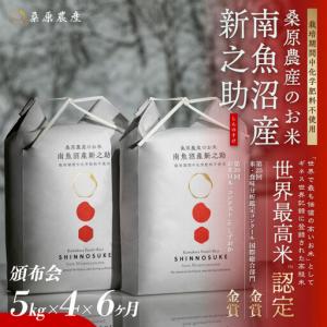 ふるさと納税 【令和8年産新米予約】【頒布会】ギネス世界記録「世界最高米」認定 最高級　南魚沼産新之助5kg×4　6ヵ月 　桑原農産のお米.. 新潟県南魚沼市