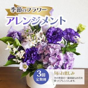 ふるさと納税 ３回定期便 季節のフラワーアレンジメント 東京都調布市