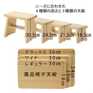 ふるさと納税 【本格】ひのき風呂椅子・桶セット...の詳細画像3