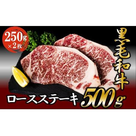 ふるさと納税 黒毛和牛 ロースステーキ 500g （250g×2枚） 牛肉 お肉 ステーキ ロース ...