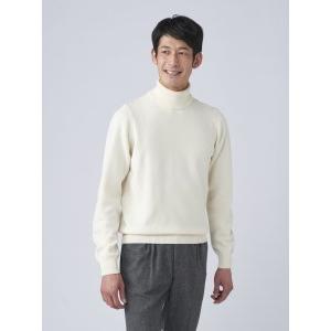ふるさと納税 日本製 カシミヤ100% タートルネック 白 Lサイズ [2591] 大阪府泉大津市