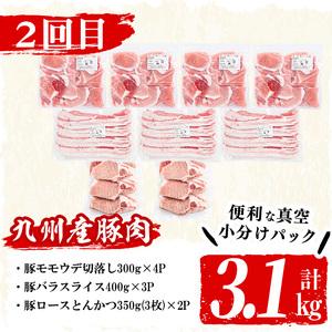 ふるさと納税 【定期便全3回】九州産 豚肉定期...の詳細画像3