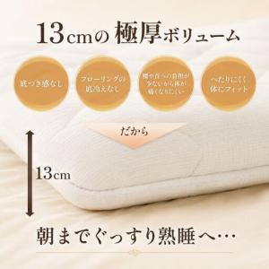 ふるさと納税 敷布団 琵琶 極厚13cm 備長...の詳細画像1