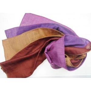 ふるさと納税 富士桜工房「やすらぎストール」ピンク×パープル×オレンジ×レッド 男女兼用ウール＆シル...