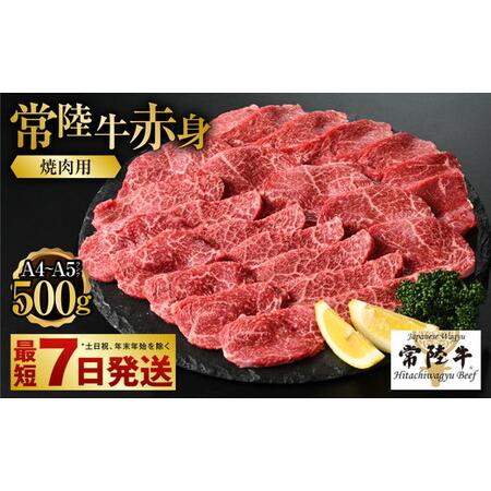 ふるさと納税 【常陸牛】焼肉用（赤身）500g 茨城県守谷市