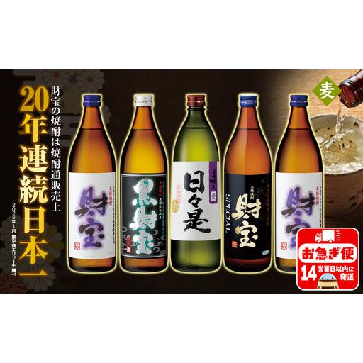 ふるさと納税 A1-22496／【麦焼酎】 飲み比べセット 5合瓶 4種5本セット 鹿児島県垂水市