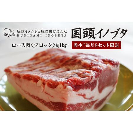 ふるさと納税 「国頭イノブタ」 ロース(ブロック)　１kg【毎?8セット限定】 沖縄県国頭村