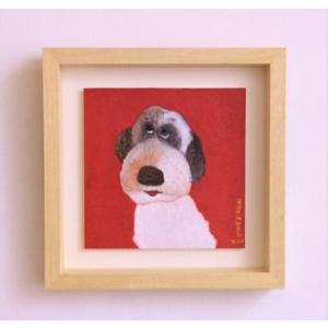 ふるさと納税 アーティストが描く愛しいペットのポートレート　15cm×15cm　水彩　額付【アート 15cm×15cm 横井山泰 美術 作家 水.. 神奈川県小田原市