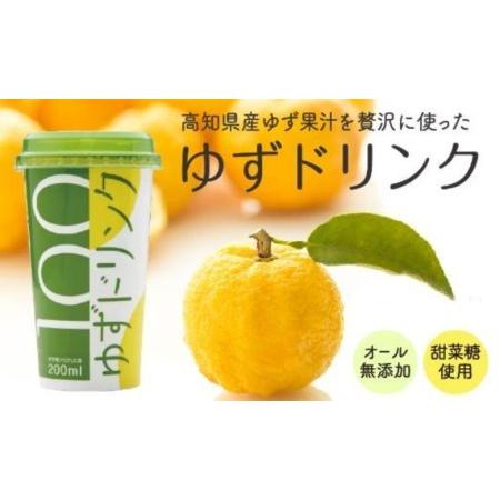 ふるさと納税 柚子 ゆず ドリンク 200ml × 12本 果物 果汁 100% 無添加 高知県産 ...