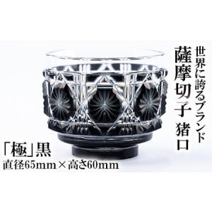 ふるさと納税 P-207 薩摩切子の猪口「極」黒...の商品画像