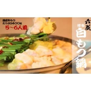 ふるさと納税 もつ鍋 六蔵 白もつ鍋 5〜6人前 国産牛 800g もつ鍋 [um40azo900004] 福岡県宇美町