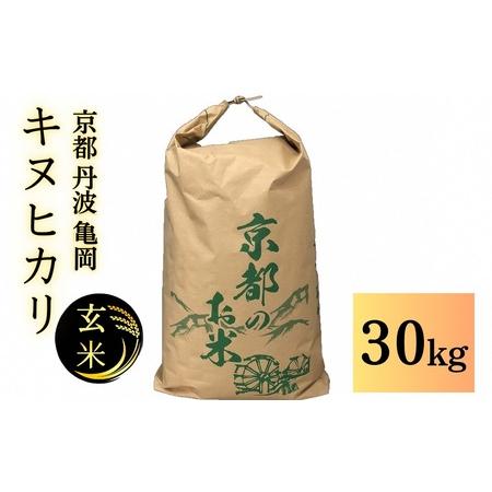 ふるさと納税 【令和7年産先行予約】米 キヌヒカリ 玄米 30kg〈アグリにのうみ〉 京都府亀岡市