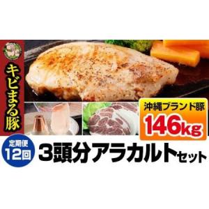 ふるさと納税 【定期便:12回】沖縄キビまる豚３頭分アラカルトセット（約146kg） 沖縄県南風原町