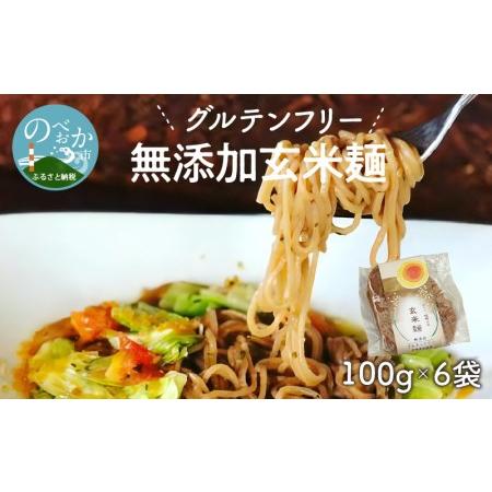 ふるさと納税 【グルテンフリー】無添加玄米麺　計100g×6袋　N0107-A058 宮崎県延岡市