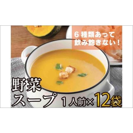 ふるさと納税 温めるだけ 野菜スープ 彩り豊かな6種類詰合せ12袋入り【A5-327】 福岡県飯塚市