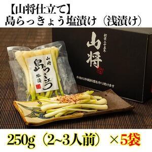 ふるさと納税 【山将仕立】島らっきょう 塩漬（浅漬） 5袋セット｜沖縄　島らっきょう　山将　人気 沖縄県那覇市