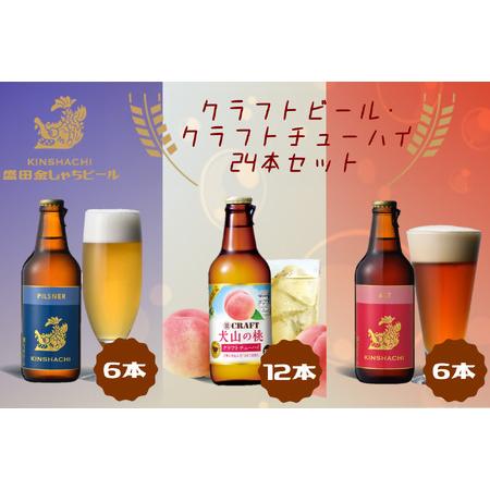 ふるさと納税 クラフトビール × クラフトチューハイ(犬山の桃) 24本セット [0080] 愛知県...