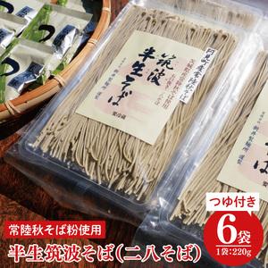 ふるさと納税 石臼挽き 常陸秋そば粉使用 半生筑波そば<二八そば>つゆ付【蕎麦 阿見町 茨城県】（3...
