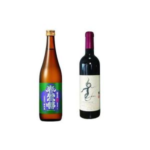 ふるさと納税 【峡南２町共通返礼品】日本酒純米酒（鷹座巣）・ワイン（楽園ワイン赤）セット [5839-1261] 山梨県市川三郷町｜furunavi