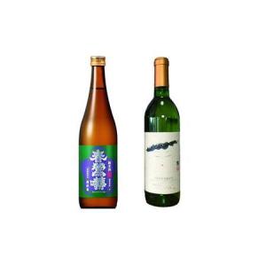 ふるさと納税 【峡南２町共通返礼品】日本酒純米酒（鷹座巣）・ワイン（楽園ワイン白）セット [5839-1262] 山梨県市川三郷町｜furunavi