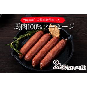 ふるさと納税 馬肉100%ソーセージ 2kg (500g×4袋) 肉 馬肉 ソーセージ 2kg 熊本県玉東町《60日以内に出荷予定(土日祝除く)》 熊本県玉東町