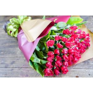 ふるさと納税 【圧巻の50本】真っ赤なバラの花束　H092-048 愛知県碧南市