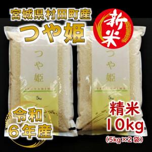 ふるさと納税 令和5年産 つや姫 精米10kg(5kg×2) 宮城県産【1241455】 宮城県村田...