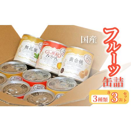 ふるさと納税 国産フルーツ缶詰 3種類各3缶セット_M08-0002 香川県三豊市