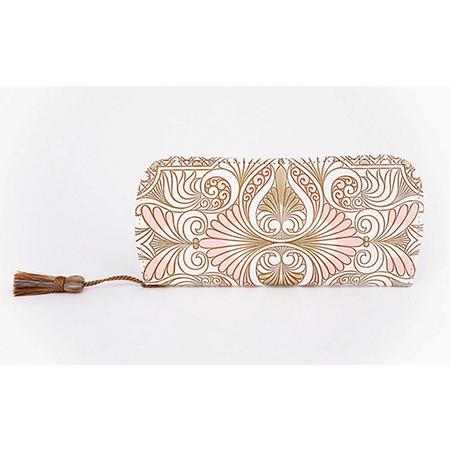 ふるさと納税 【文庫屋大関】メガネケース　ロカイユ＜ベビーピンク＞【皮革工芸品】 ファッション小物 ...