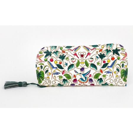 ふるさと納税 【文庫屋大関】メガネケース　ハチドリの憂鬱　【皮革工芸品】 ファッション小物 民芸品 ...