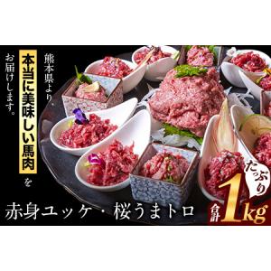 ふるさと納税 赤身ユッケ桜うまトロセット 計1kg