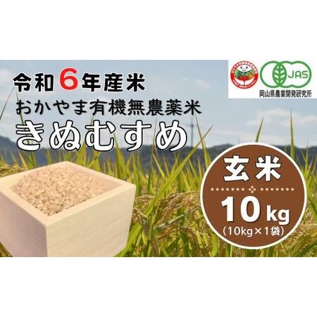 ふるさと納税 令和5年産おかやま有機無農薬米「きぬむすめ」10kg【玄米】23-028-002 岡山...