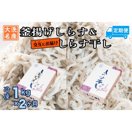 ふるさと納税 釜揚げしらす しらす干し 交互 定期便 (1kg×2か月) しらす _AG062 茨城...